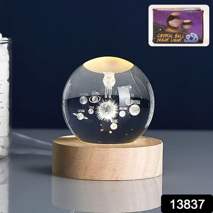 3D Crystal Ball lamps With Base (1 Pc / Mix Design)