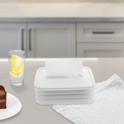 Simple Silicone Tissue Holder Ã¢â‚¬â€œ Cube/Cylinder Tissue Box for Bathroom, Office, Car & Bedroom