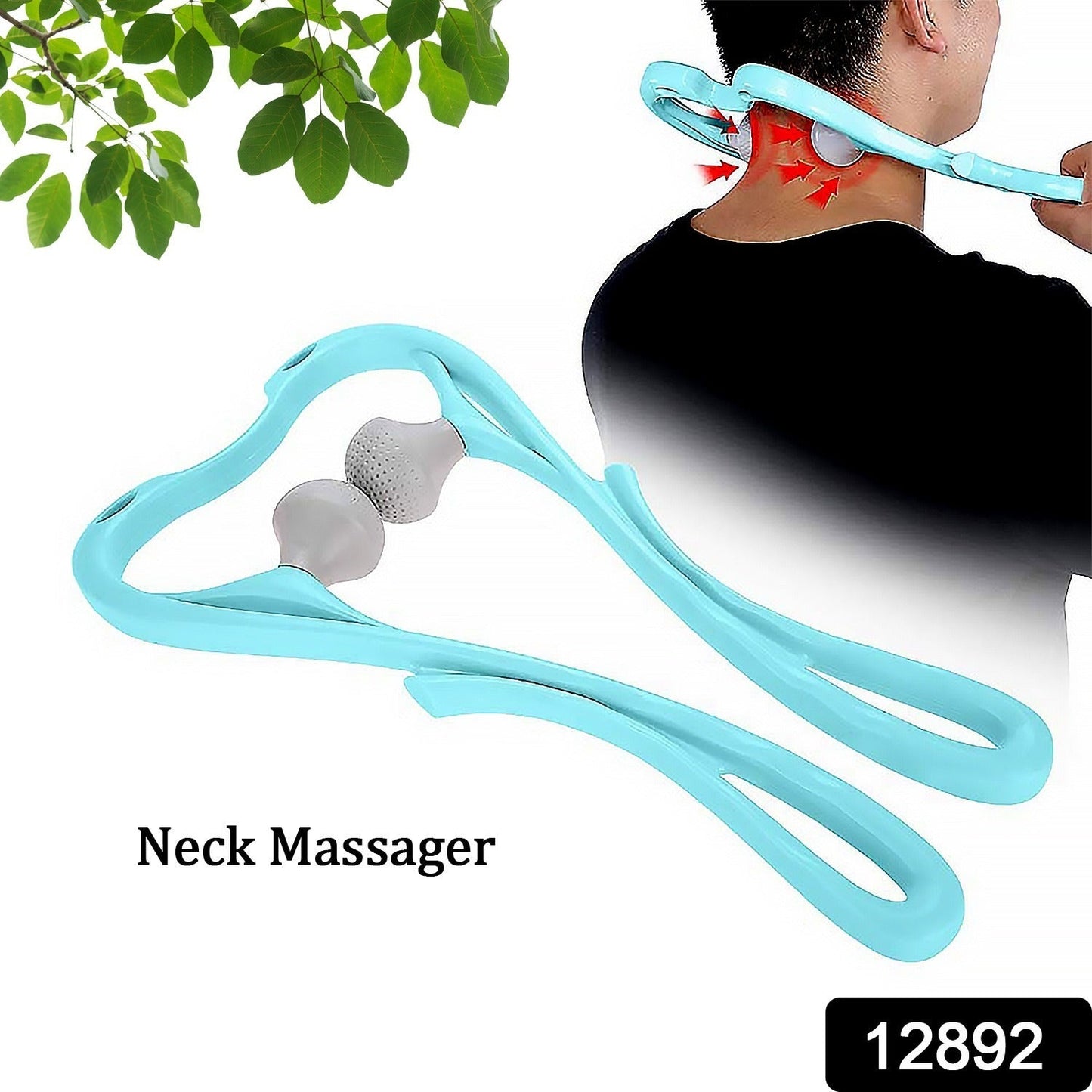 Neck Shoulder Massager, 33Ãƒâ€”18 cm Portable Relieving the Back for Men Relieving the Waist Women (1 Pc)