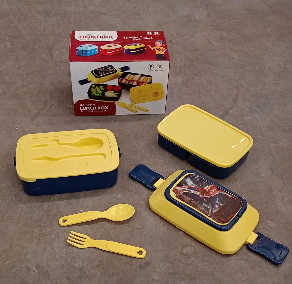 5621Ã‚Â Double Layer Lunch Box Stylish Lid Lunch Box With Fork & Spoon Lunch Box For Children School Lunch BoxÃ‚Â 