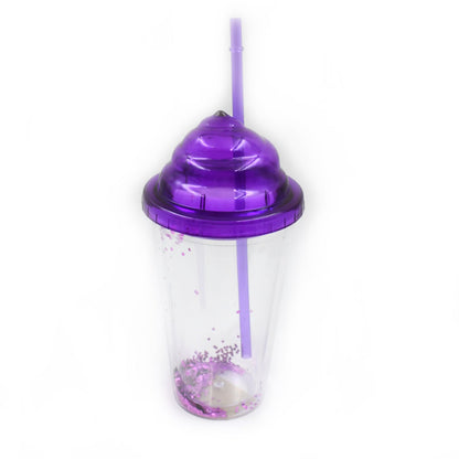 High Quality PlasticÃ‚Â Creative Cold Drink Cup / Tumble, Reusable Tea Coffee Tumbler with Lid and Straw, Double Wall Plastic Drinking Sport Bottle,Ã‚Â Travel Tumbler (1 Pc / Mix Color)