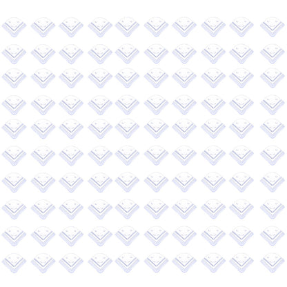 Pack of 100 table corner edge protectors for child safety