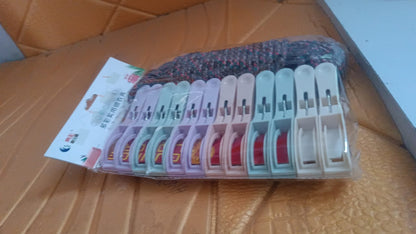 Cloth Drying Rope with Clips Ã¢â‚¬â€œ Convenient and Durable Hanging Solution (12 Pc)