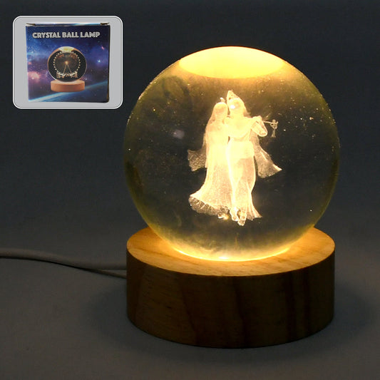 3D Crystal Ball lamps for Bedroom 3D Lamps for Home Decoration 3D Crystal Ball Night Light Gifts for Women Gifts for Men Room Decor Items for Bedroom for Friend and FamilyÃ‚Â (1 Pc)