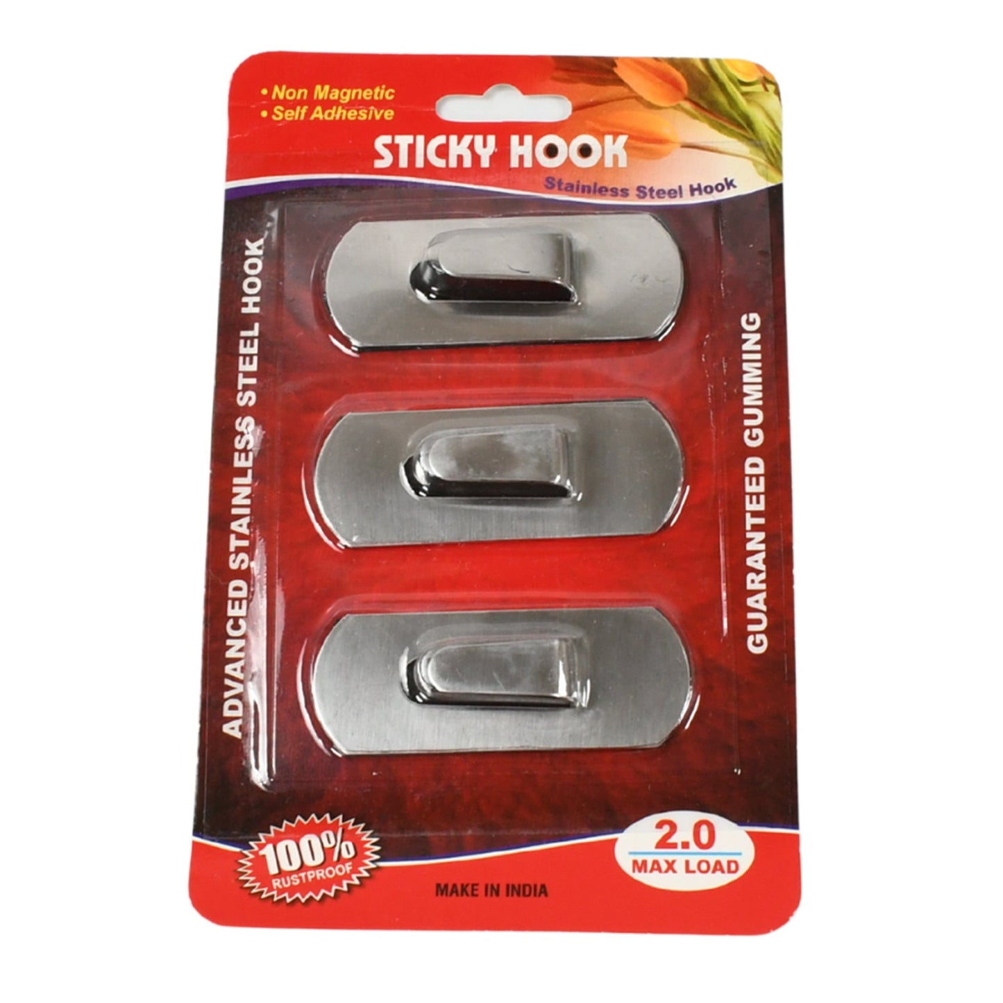 Heavy Duty Self-Adhesive Stainless Hooks Ã¢â‚¬â€œ Waterproof for Robes, Coats & Towels