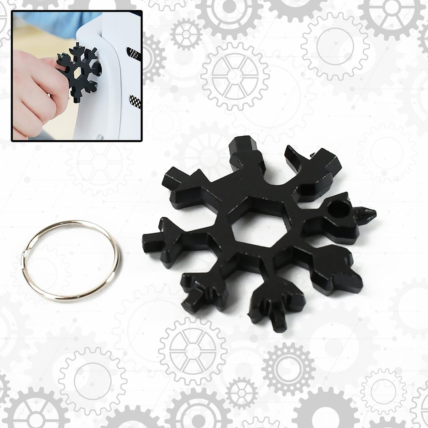 Durable 18-in-1 Snowflake Multi-Tool Ã¢â‚¬â€œ Portable Bottle Opener, Phillips Screwdriver & Wrench Kit