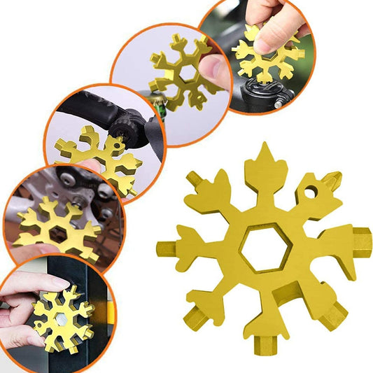 18-in-1 Snowflake Multi-Tool Ã¢â‚¬â€œ Portable Bottle Opener, Screwdriver & Wrench
