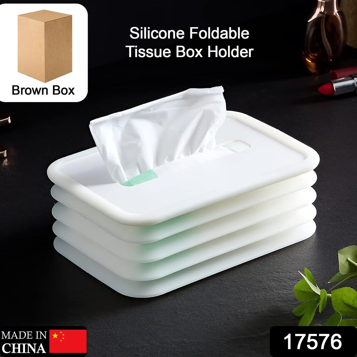 Simple Silicone Tissue Holder Ã¢â‚¬â€œ Cube/Cylinder Tissue Box for Bathroom, Office, Car & Bedroom