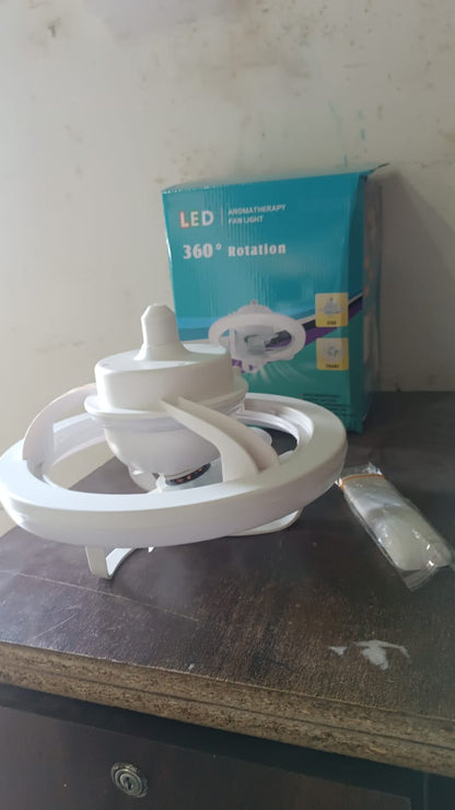 360Ã‚Â° Rotation Ceiling Fan Light Smart Fan with Remote Control (1 Pc)