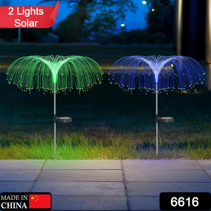 Solar Outdoor Lights Ã¢â‚¬â€œ 7-Color Waterproof Jellyfish Like Firework Home Decor (2pcs)
