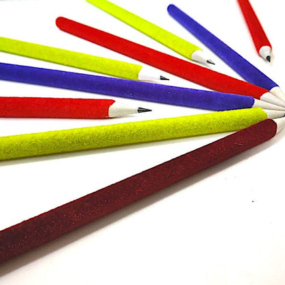 Small Velvet Pencil (10 Pc / Mix Color & Design)
