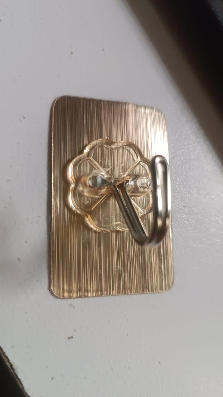 Plastic Adhesive Sticky Waterproof and Oil Proof, Wall Hook (5.5Ãƒâ€”3.5 Cm)