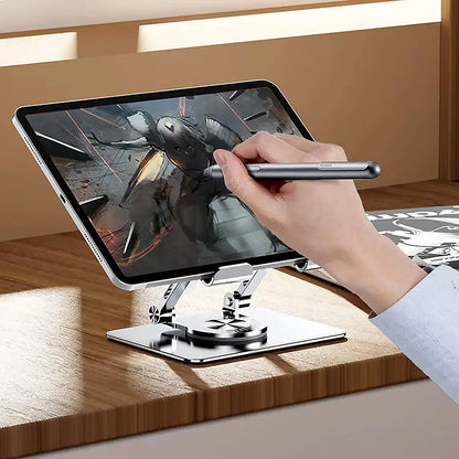 Aluminum Alloy 360Ã‚Â°Rotating Bracket, Adjustable Tablet Stand, Portable Foldable Ergonomic Tablet Support