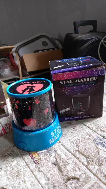 LED Projector Night Light Amazing Lamp, 3 Battery operated lamps, Rotation With the music Function, Master for Kids Bedroom Home Decoration NightÃ‚Â Romantic Gift (Battery Not Included / 1 pc)