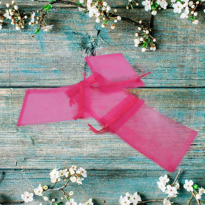 Organza Drawstring Gift Bags Ã¢â‚¬â€œ Small Mesh Pouches for Wedding, Party & Festival Favors (50 Pcs Set)