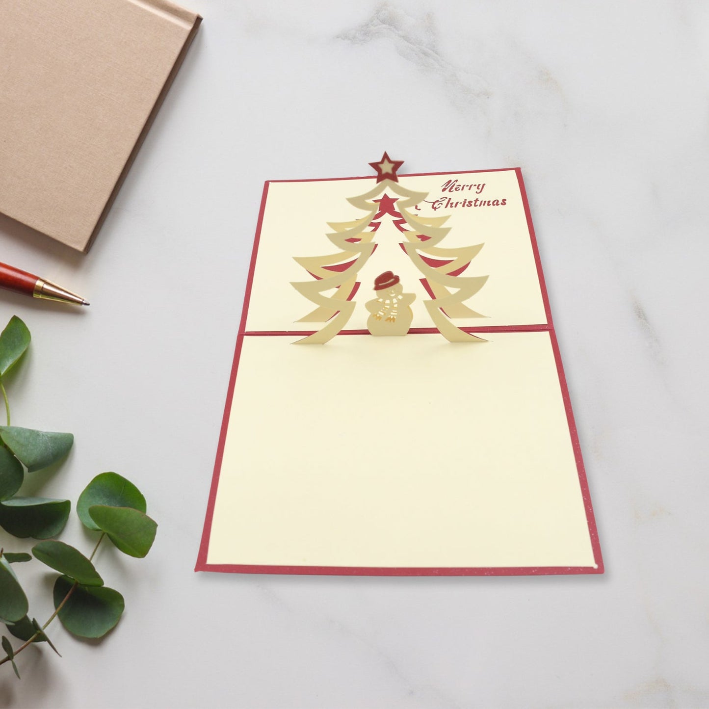 Unique 3D -Up Wishing Card (Christmas): 2 Pc