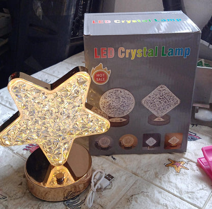 Star Crystal Diamond Touch Lamp Ã¢â‚¬â€œ USB Rechargeable, 3-Way Dimmable