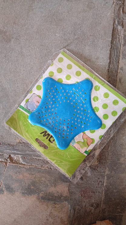 Star Shape Suction Cup Kitchen Bathroom Sink Drain Strainer Hair Stopper Filter, Star Shaped Sink Filter Bathroom Hair Catcher, Drain Strainers Cover Trap Basin (2 Pc)