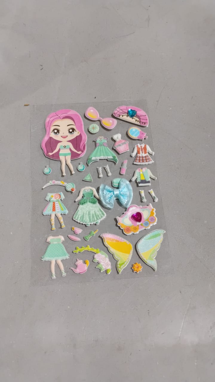 Multipurpose Adhesive 3D Stickers (2 Sheet /15Ãƒâ€”10 Cm)