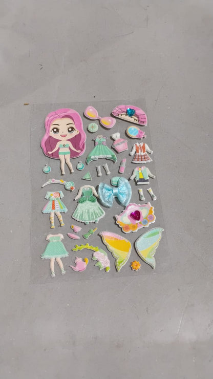 Multipurpose Adhesive 3D Stickers (2 Sheet /15Ãƒâ€”10 Cm)