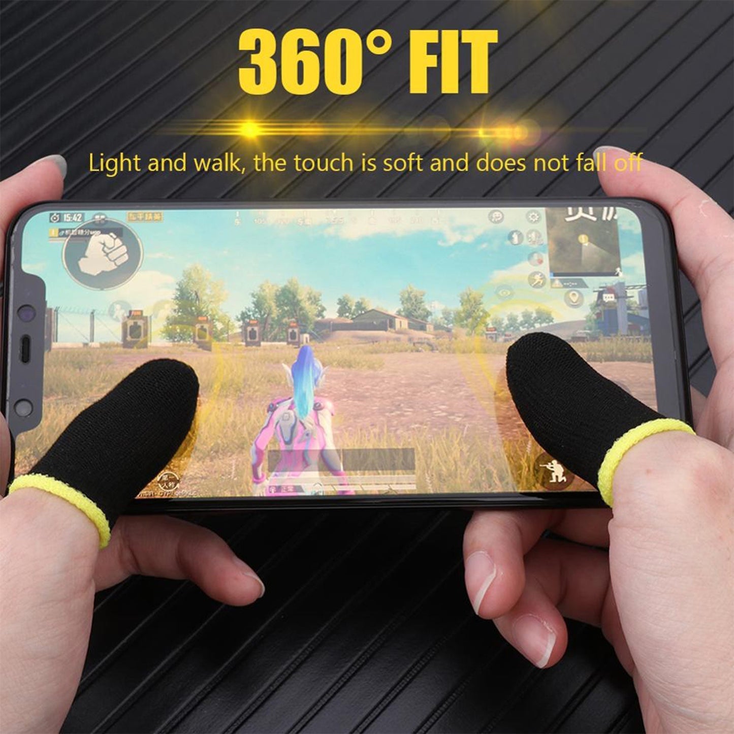 Thumb & Finger Sleeve for Mobile Game, Pubg,Cod,Freefire (3 Pair only)
