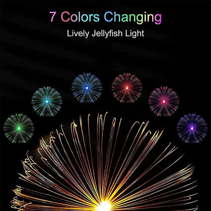 Solar Outdoor Lights Ã¢â‚¬â€œ 7-Color Waterproof Jellyfish Like Firework Home Decor (2pcs)