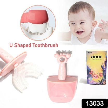 Kids U-Shaped Silicone Toothbrush Ã¢â‚¬â€œ 360Ã‚Â° Cleaning for Ages 2-6 (1 Pc)