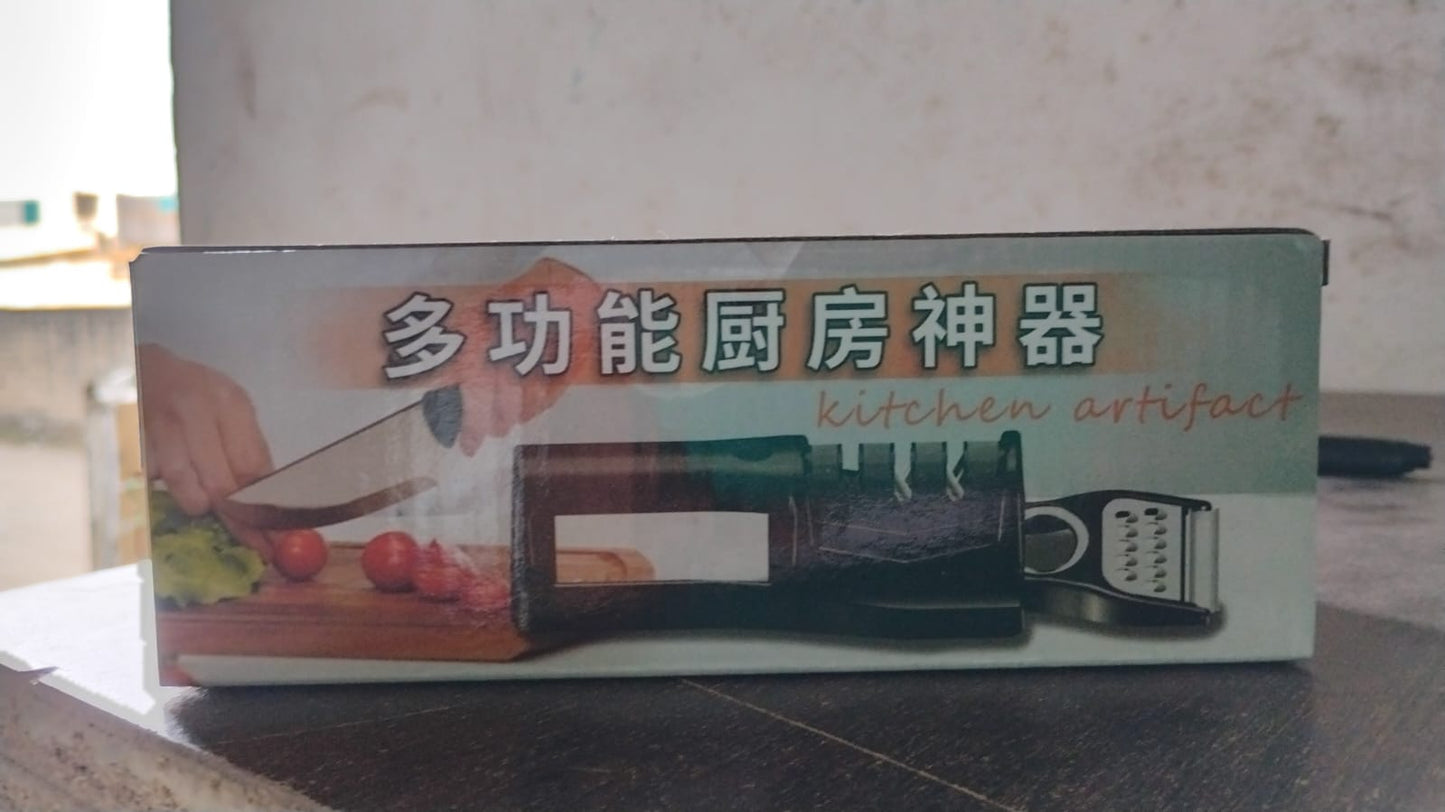 Kitchen Knife Sharpener Ã¢â‚¬â€œ Handheld for Chefs & Serrated Knives (1 Pc, Chopper Not Included)