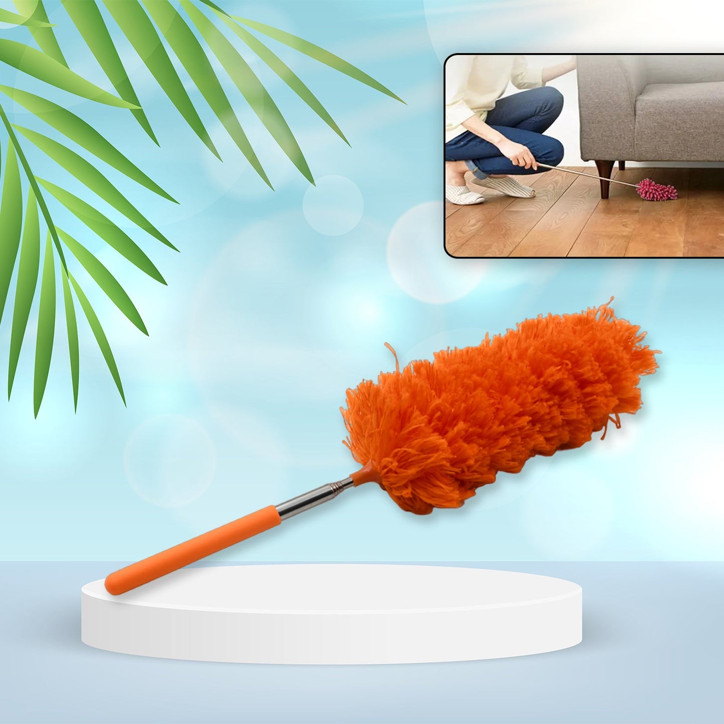 Adjustable Extendable Microfiber Duster Ã¢â‚¬â€œ Washable Cleaning Tool