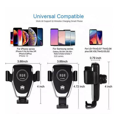 Car Phone Holder Wireless Car Charger 10W Qi Fast Charging Car Charger Gravity Auto Clamping 360Ãƒâ€šÃ‚Â° Rotation Air Vent Car Mount Holder