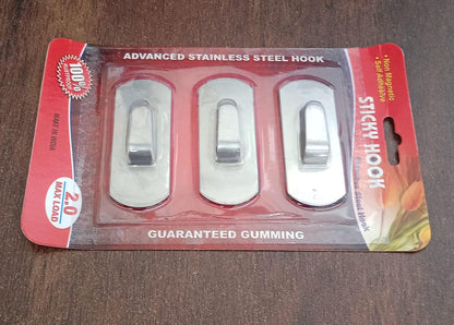 Heavy Duty Self-Adhesive Stainless Hooks Ã¢â‚¬â€œ Waterproof for Robes, Coats & Towels