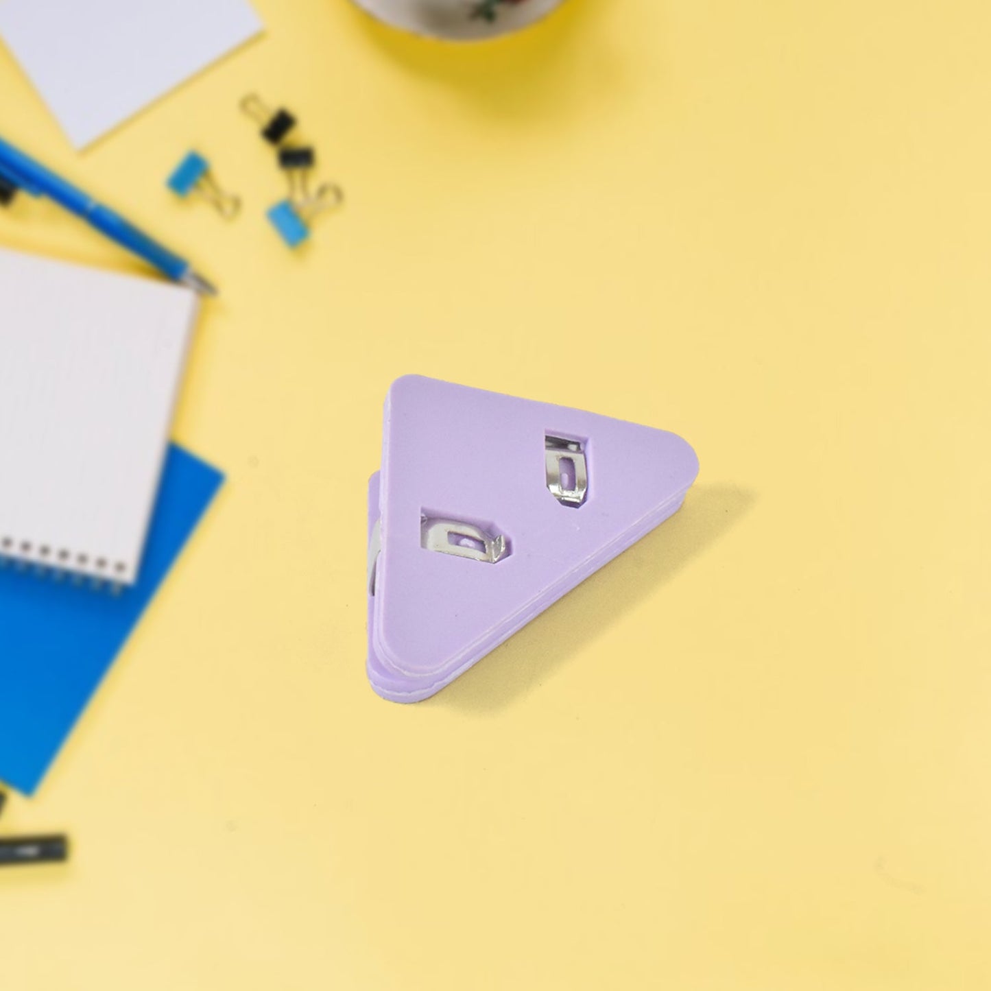 Triangle Paper Clips | Small Corner Clips for Paper, Document Clip (10 pc)