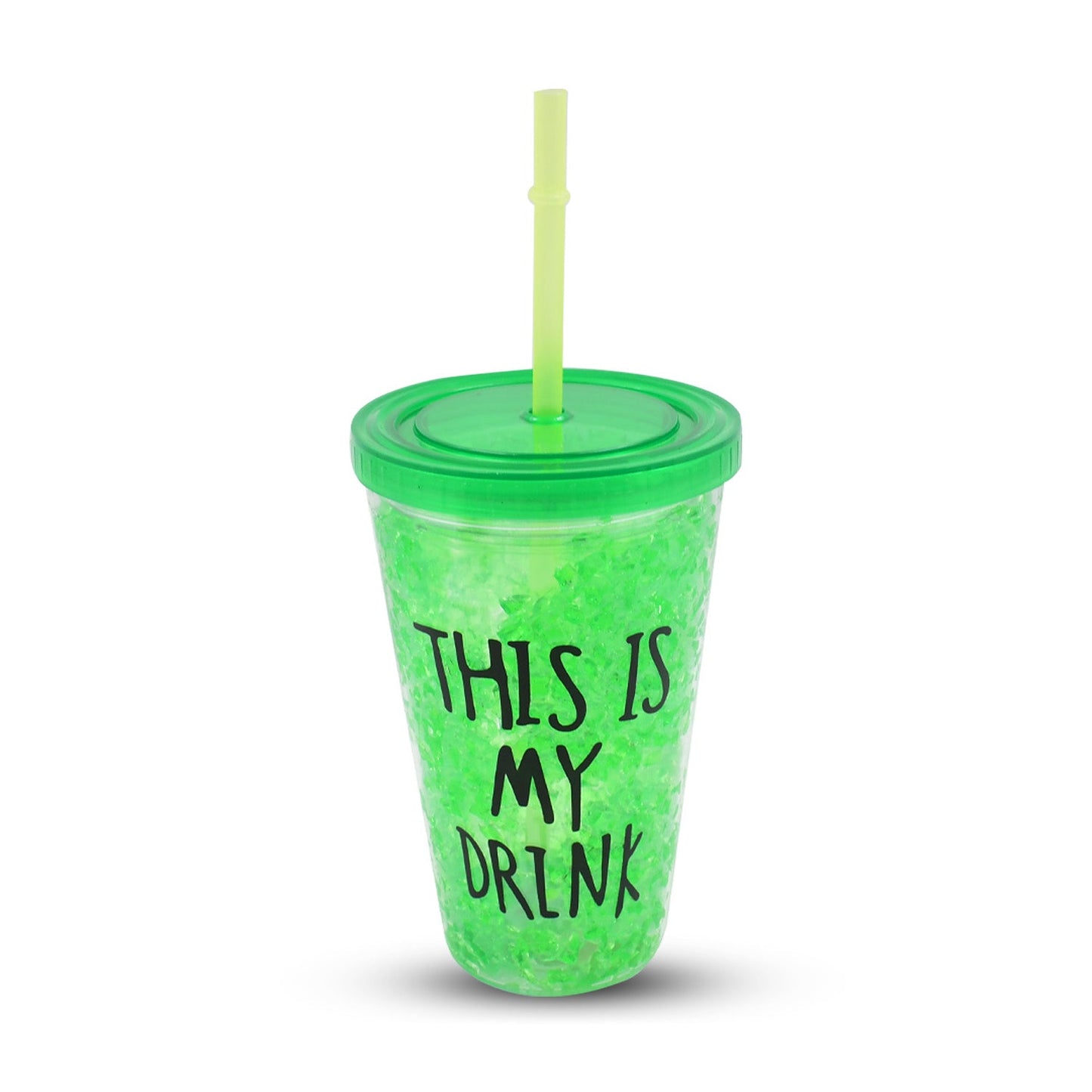 PlasticÃ‚Â Drink Cup, Tea Coffee Tumbler with Lid and Straw (1 Pc)