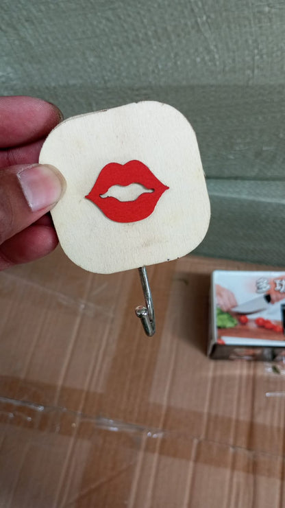 Wooden Cartoon Hook Wall Hanging Hooks Wall Storage Hook Wall Mounted Hat Hooks Wall Coat Hooks Hanger Backpack Hook Clothes Hook Office Towel Hook Clothing Iron (2 pc)