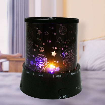 LED Projector Night Light Amazing Lamp, 3 Battery operated lamps, Rotation With the music Function, Master for Kids Bedroom Home Decoration NightÃ‚Â Romantic Gift (Battery Not Included / 1 pc)
