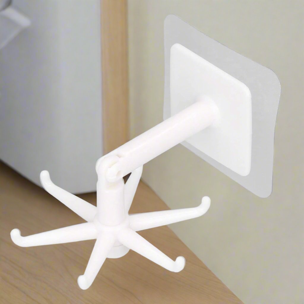 360Ã‚Â° Rotating Folding Hook Self-Adhesive Waterproof Wall Mounted Hook