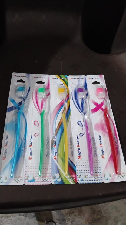 Premium Plastic Toothbrush (3 Pc / Mix Color)