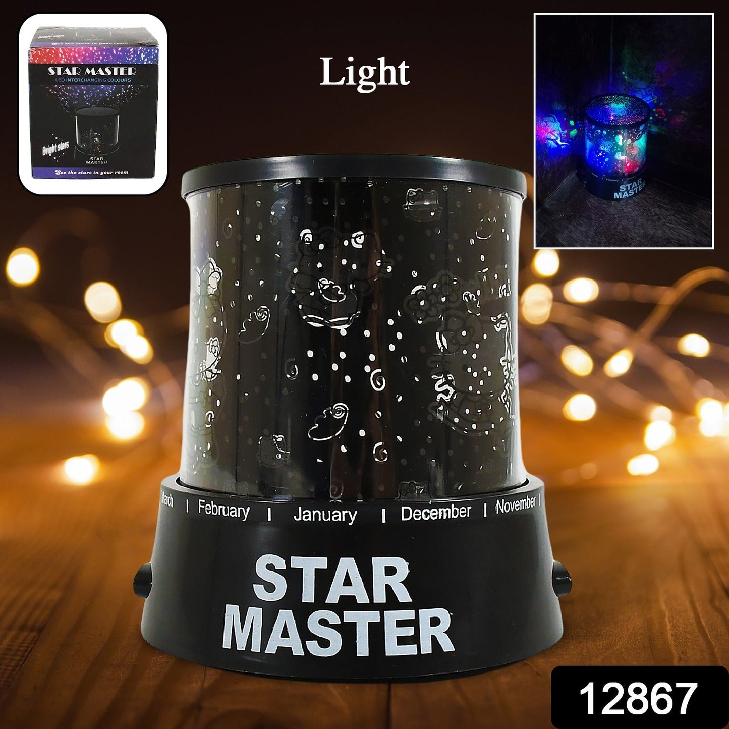 LED Projector Night Light Amazing Lamp, 3 Battery operated lamps, Rotation With the music Function, Master for Kids Bedroom Home Decoration NightÃ‚Â Romantic Gift (Battery Not Included / 1 pc)