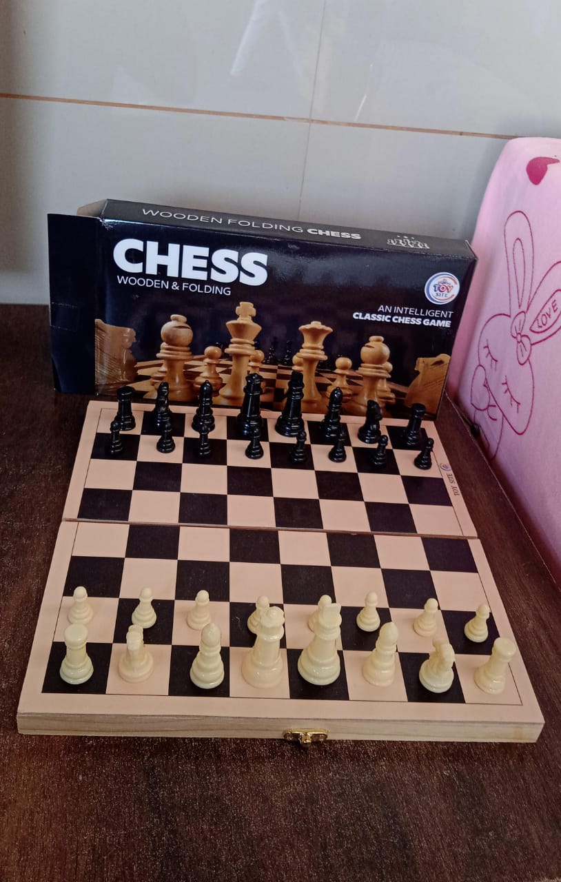 Folding Wooden Chess Board Set (30 Ãƒâ€” 30 Cm / 1 Set)