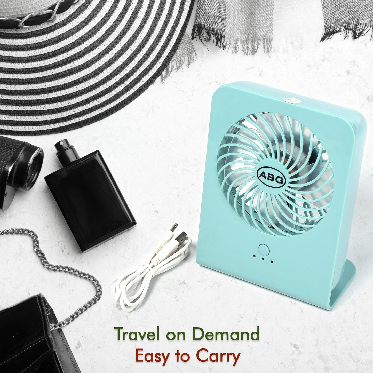 Portable Desk Fan Ã¢â‚¬â€œ Big Table Fan with 3-Speed Settings for Office, School & Home (Battery Not Included)