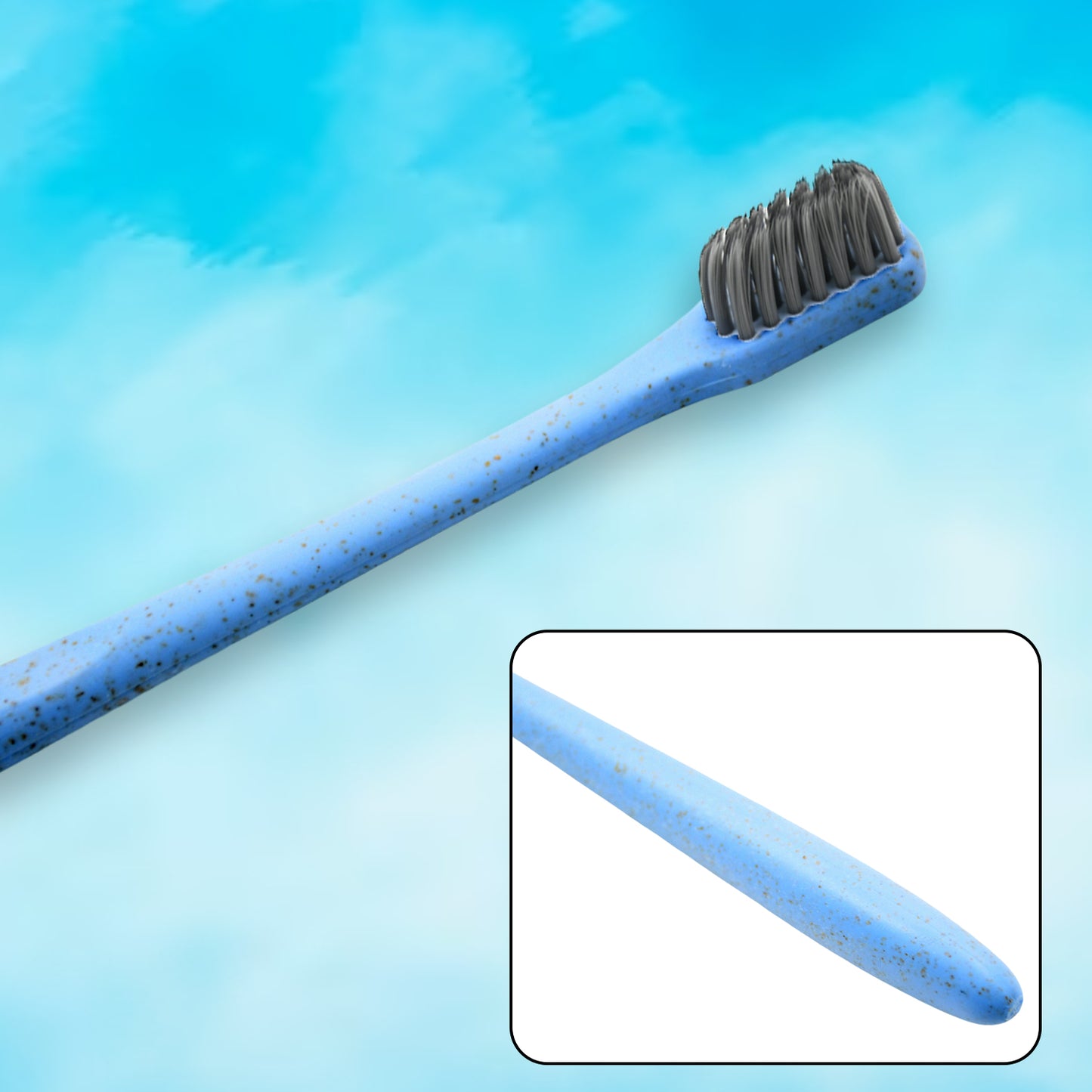 12579 Wheat Straw Toothbrush Women Men Soft-bristle Toothbrush Oral Care Tooth Brush Manual Toothbrush For Deep Cleaning Dental Care (2 Pc)