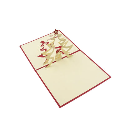 Unique 3D -Up Wishing Card (Christmas): 2 Pc