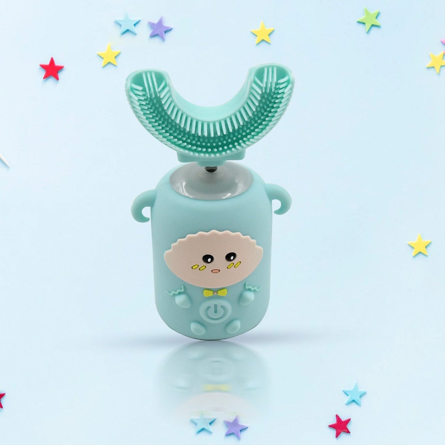 Electric Toothbrush With Light & Music, Kids U-Shaped 360Ãƒâ€šÃ‚Â° USB Rechargeable Plastic Automatic Toothbrush Portable Adjustable Cleaning Whitening Toothbrush with USB Charging Function Plastic + ABS for Kids