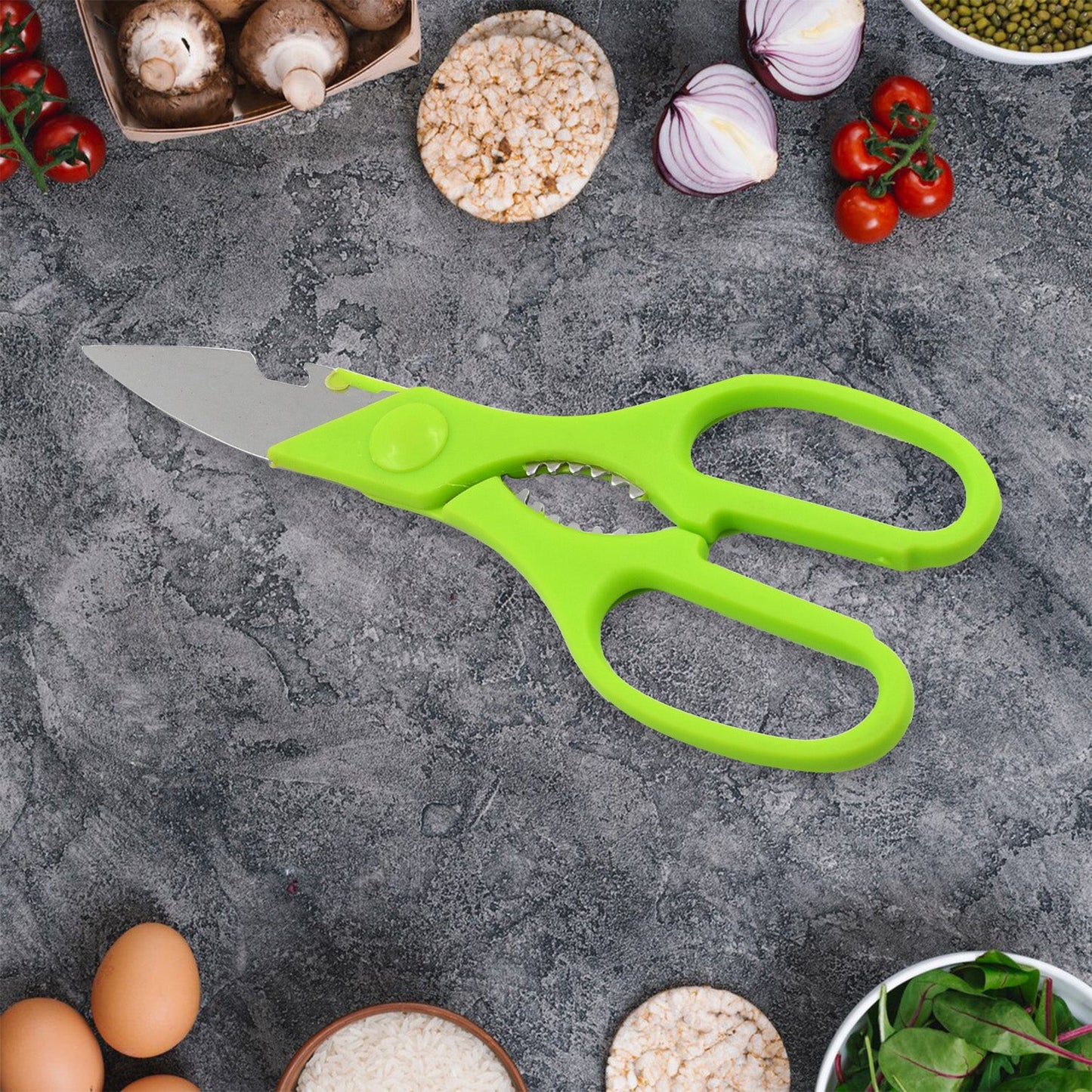 Multifunction Kitchen Tool Set Ã¢â‚¬â€œ Stainless Steel & Plastic Knife and Scissors