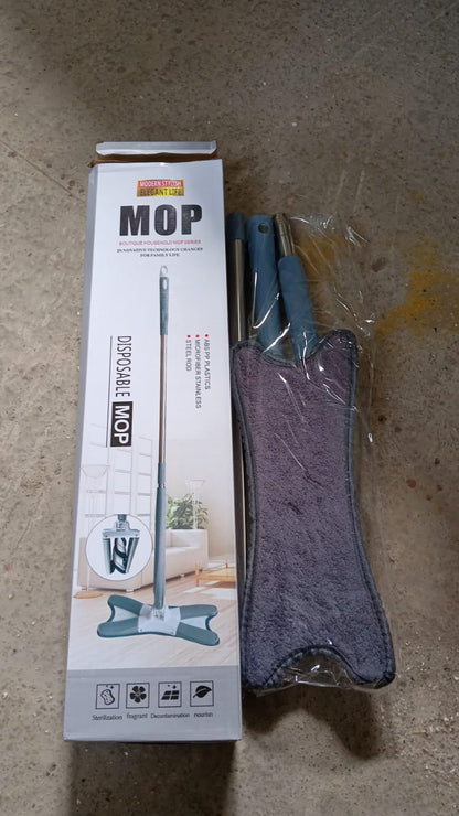 Hands-free microfiber mop with 360Â° head