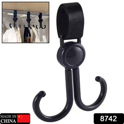 360Ã‚Â° Rotating Multi-Purpose Baby Carriage Hook Ã¢â‚¬â€œ For Strollers, Cars & More (2 Pc)