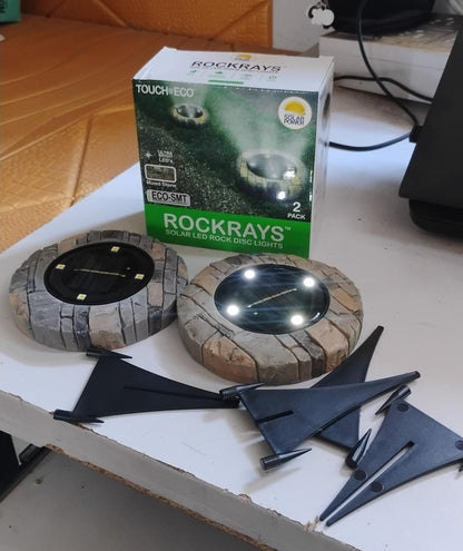 Disk Lights Slate Ã¢â‚¬â€œ Heavy Duty Outdoor Solar Pathway Lights Ã¢â‚¬â€œ 4 LED (2 Pc)