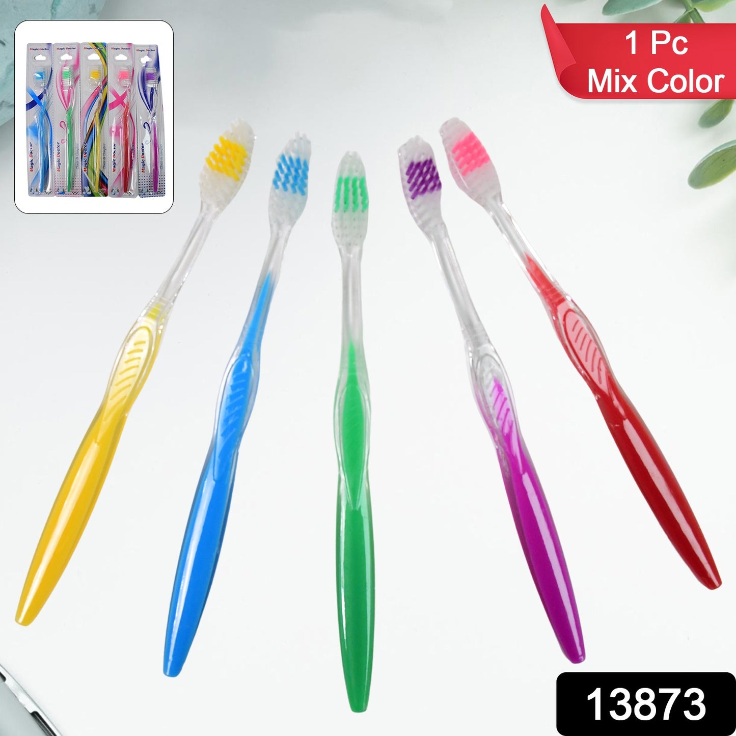 Premium Plastic Toothbrush (2 Pc  Mix Color)