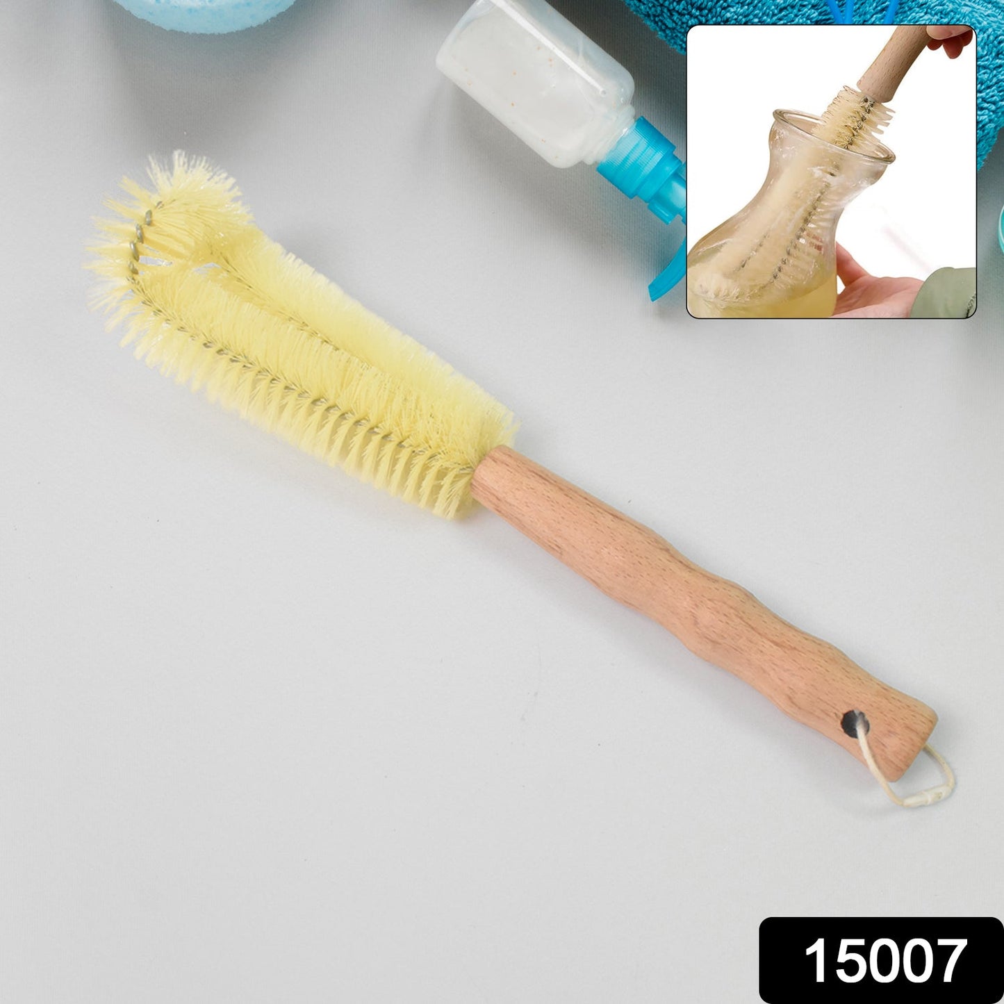 13 inch Bottle Brush, Bristle Brush withÃ‚Â  Wood Handle, Washing Brush with Wooden Handle, Kitchen Cleaning Tool, Brushes for Dish, Tumbler, Teapot, Cup, Pan