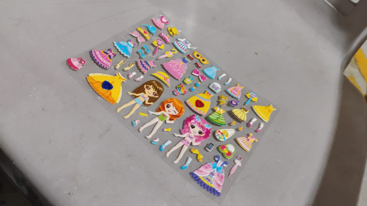 Multipurpose Adhesive 3D Stickers (2 Sheet / 19Ãƒâ€”15 Cm)